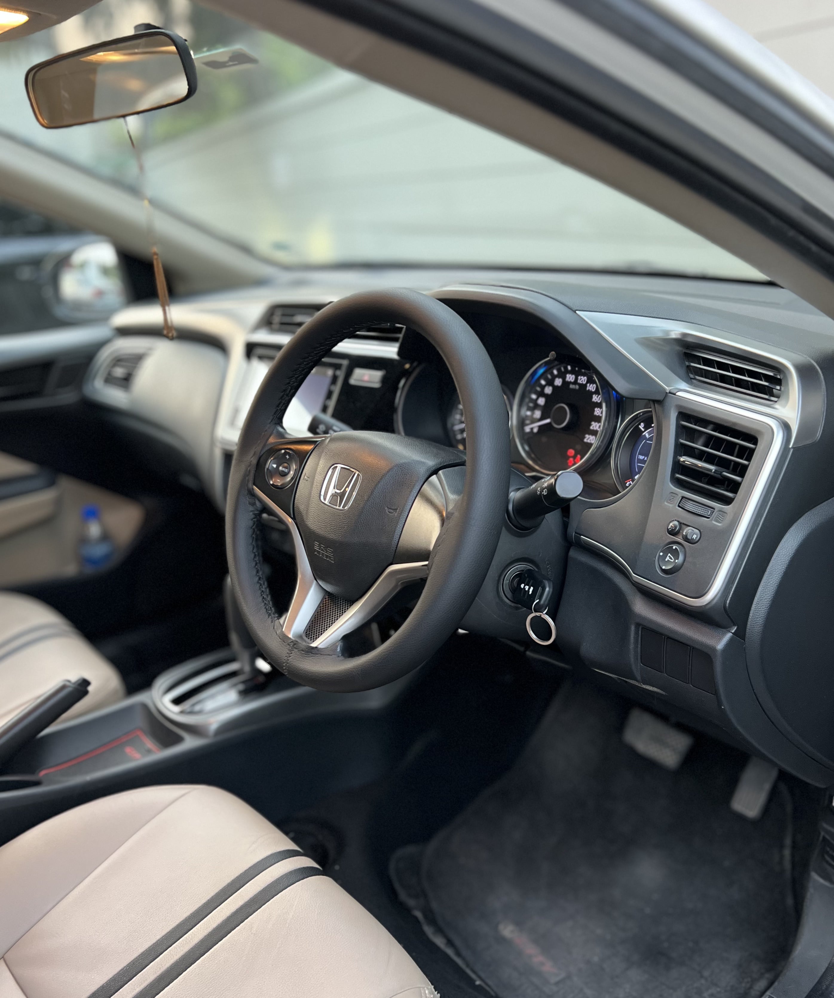 Premium Rexine Leather Black Steering Cover