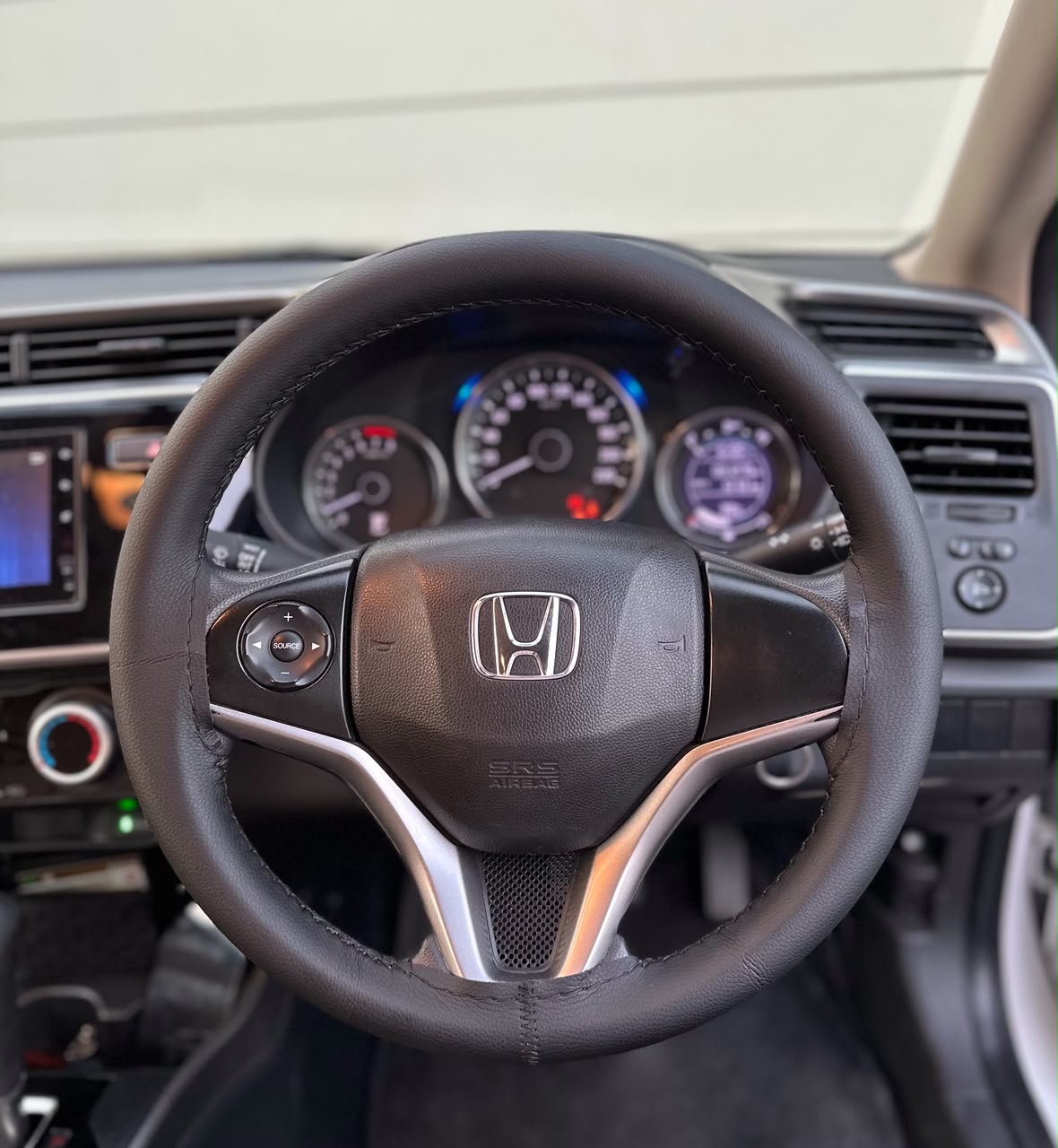 Premium Rexine Leather Black Steering Cover