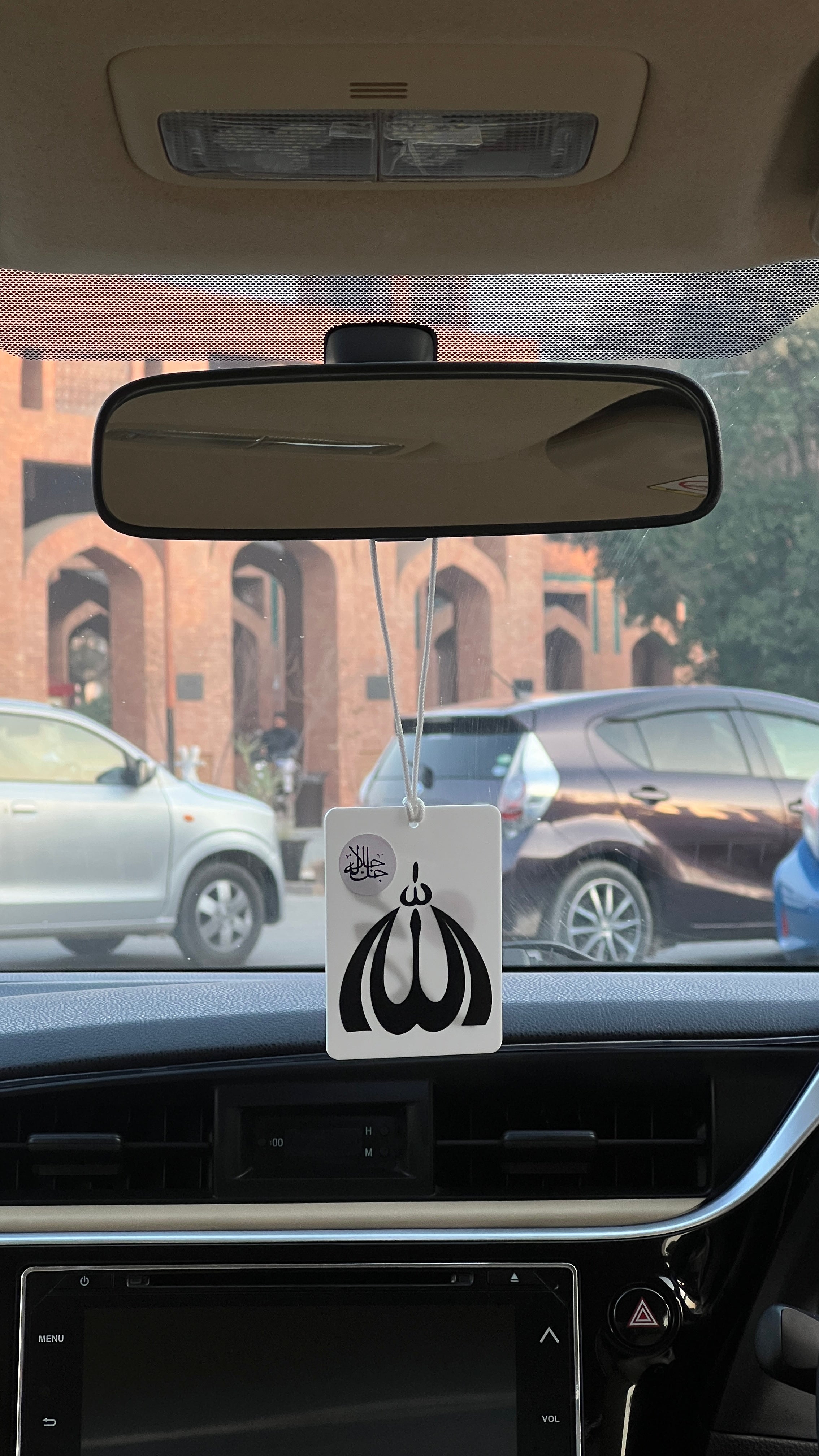 Acrylic Interior Hanging Islamic (White) - Two Sided