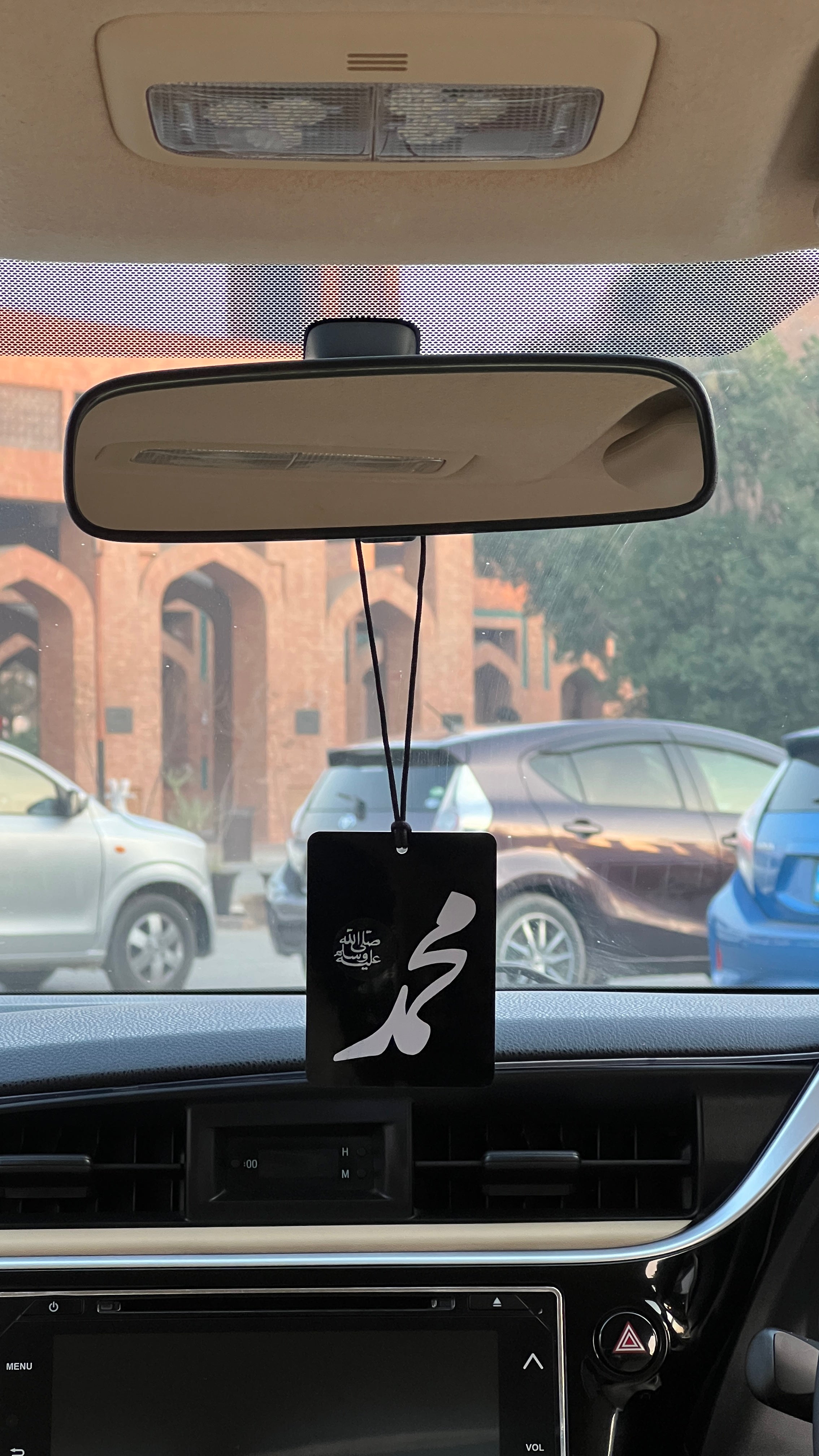 Acrylic Interior Hanging Islamic (Black) - Two Sided