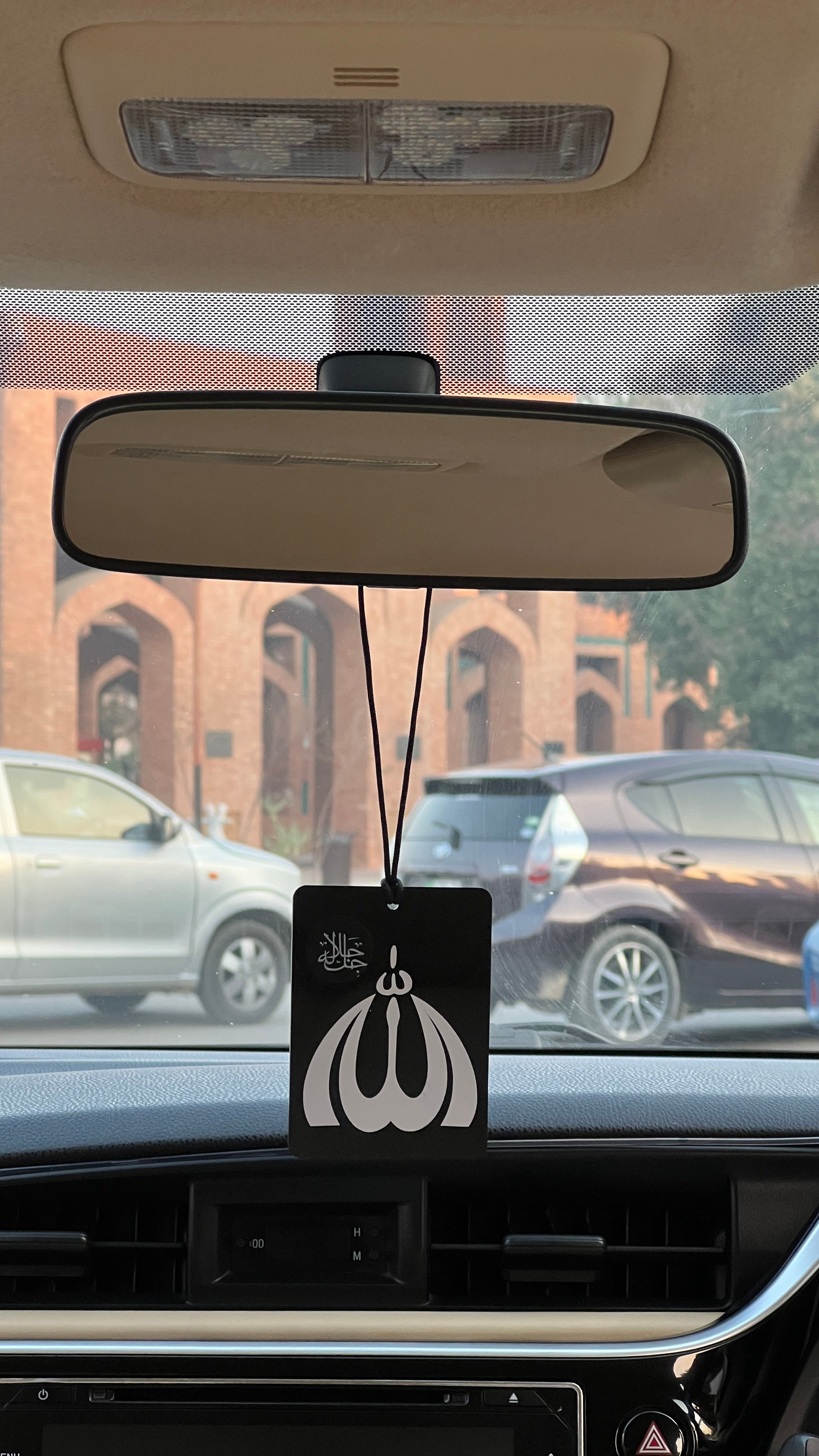 Acrylic Interior Hanging Islamic (Black) - Two Sided