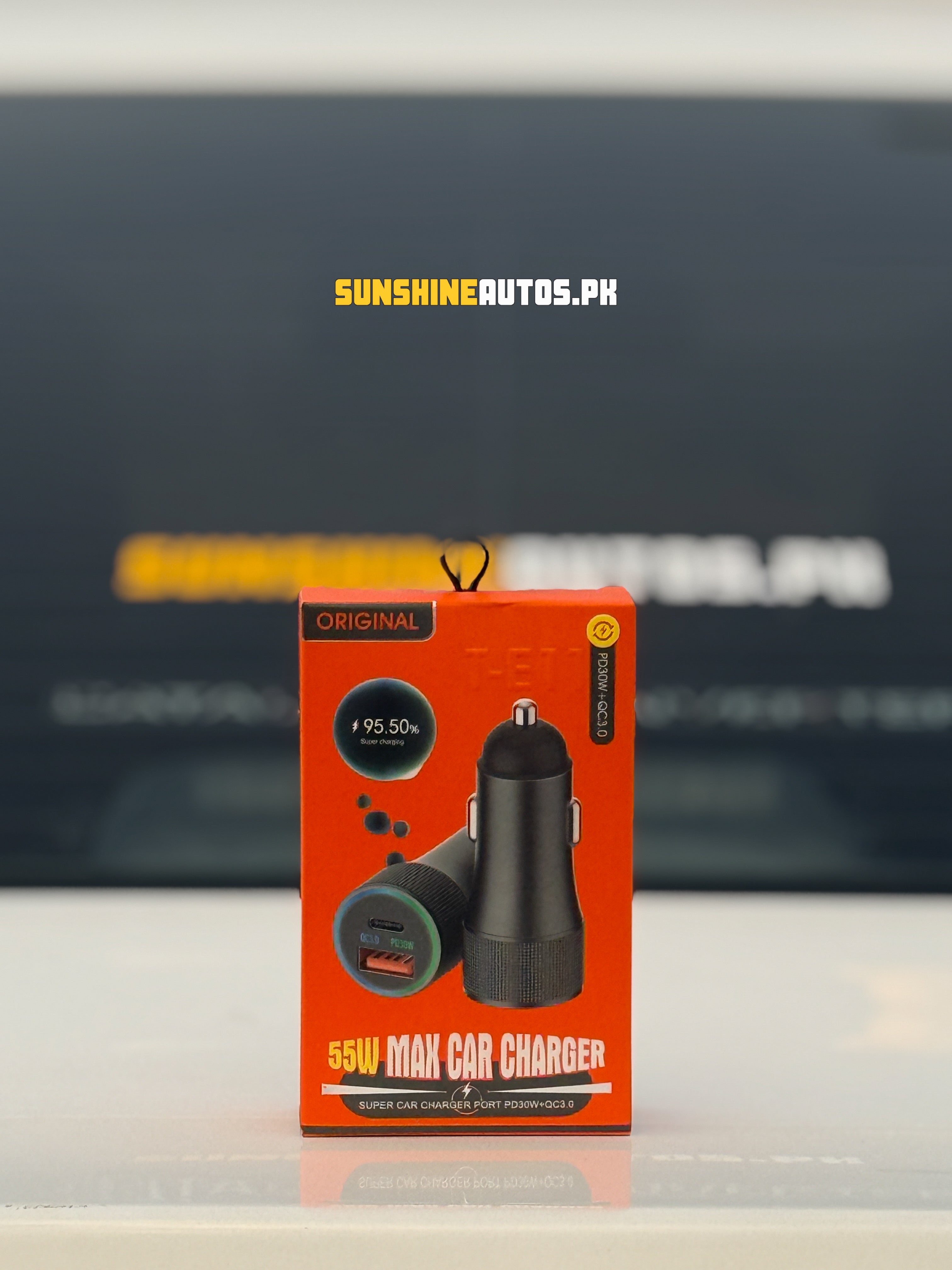 Ultra Charge 55W Car Charger with 3-in-1 Cable