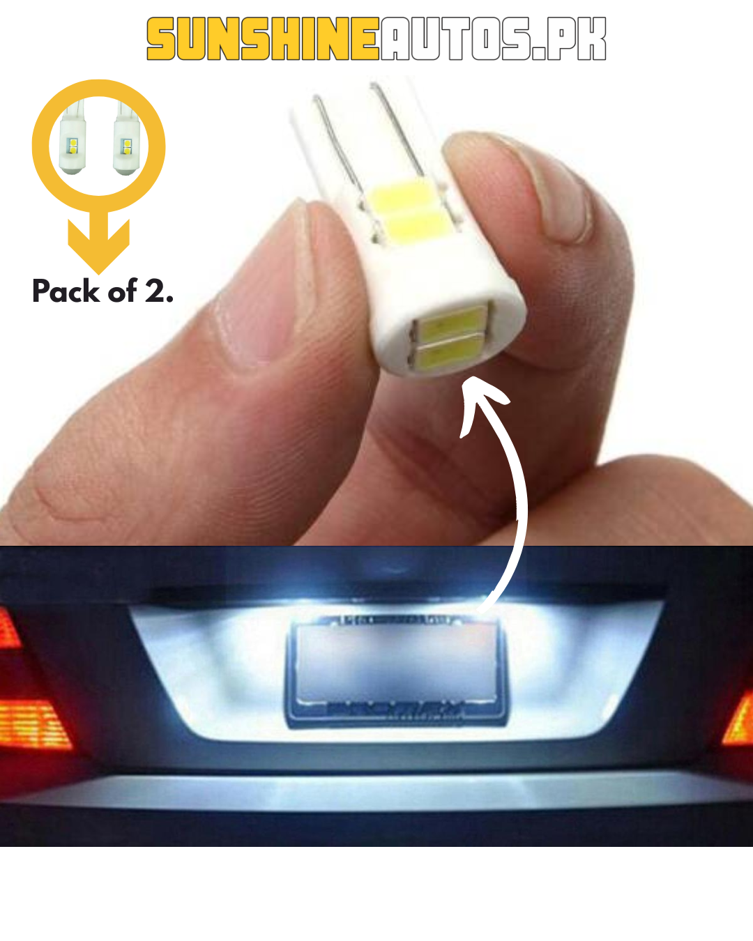 Ceramic T-10 LED License Plate Lights (Pair)